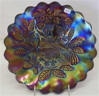 N's Peacock at Urn chop plate - purple