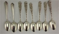 (8) Sterling spoons: (3) Crescent sterling (5)