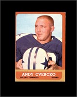 1963 Topps #78 Andy Cvercko SP RC EX to EX-MT+