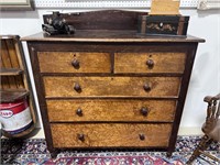 ANTIQUE 5 DRAWER BONNET CHEST