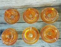 Vintage Tea Cups & Saucers Marigold Iridescent