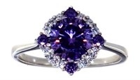 Cushion Cut 2.84 ct Amethyst Designer Ring