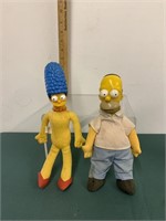 1990 MARGE AND HOMER SIMPSON DOLLS AS FOUND