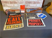 SELECTION OF ASSORTED CARDBOARD SIGNS