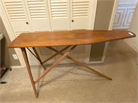 ANTIQUE WOOD IRONING BOARD, "RID-JID-TABLE"