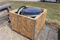 CRATE OF GRAIN BIN LIDS