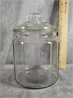 GLASS HUMIDOR WITH LID / TOBACCO JAR