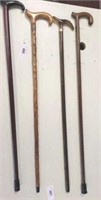 4 PC ASSORTED WALKING CANES, ITALY, MISC