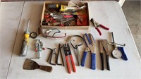 Flat of assorted hand tools