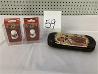 DISNEY SOUVENIERS AND MICKEY MOUSE GLASSES CASE