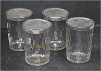 Four Vintage Americana Snuff Jars