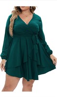 ALLEGRACE Plus Size Dress Women Sexy Casual Long S