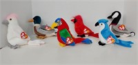 Beanie Baby Lot of 6 Feathered Friends.