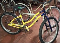 Purple Yellow Sun Retro Cruiser Bicycle