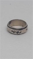 Sterling ring with lizards sz 9 marked 925