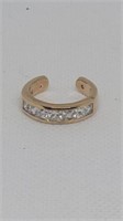 Gold tone sterling ring sz5 marked 925