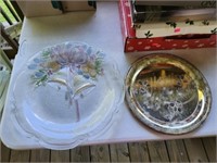 Pair of Holiday Serving Trays