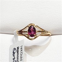 $1200 14K  Garnet(0.3ct) Ring