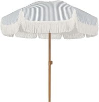 $257 Patio Umbrella with Fringe 7ft