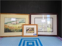 Framed farm art