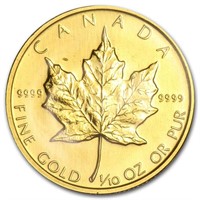 1986 Canada 1/10 Oz Gold Maple Leaf Bu (sealed)