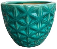 Turquoise Ceramic Planter