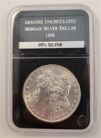 1898 Morgan Silver Dollar, Graded PCS Uncirculated