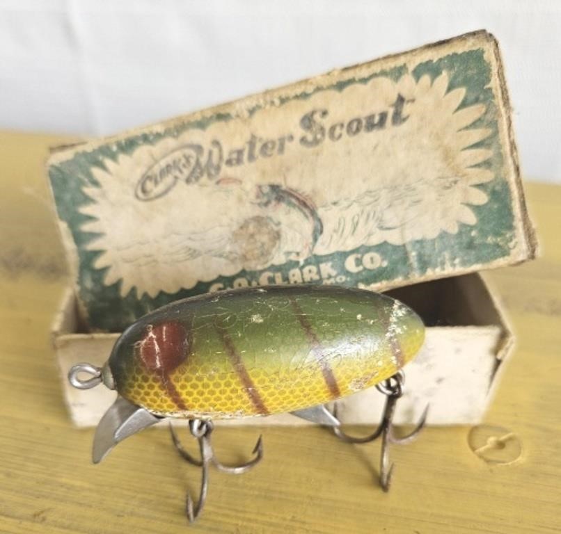 Vintage Fishing Reels, Rods, Lures. Firearms and Antiques