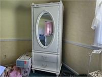 French Provencial Armoire, Mirrored
