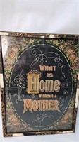 What is the Home Without a Mother antique sign