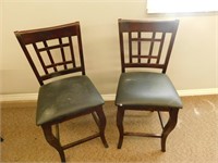 2 Decorative wooden chairs 24 in tall