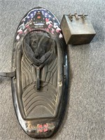 Wakeboard 51.5”, Dip Net, and Metal Ammo Can 10”