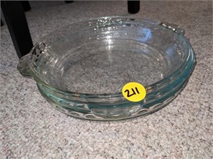 Pyrex Three Glass Baking Dishes  (Living Room)