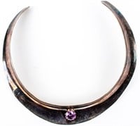 Jewelry Sterling Silver Purple Stone Necklace