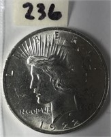 1922 Peace Silver Dollar