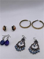 PIERCED EARRING LOT OF 4