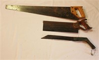 3 Assorted Hand Saws