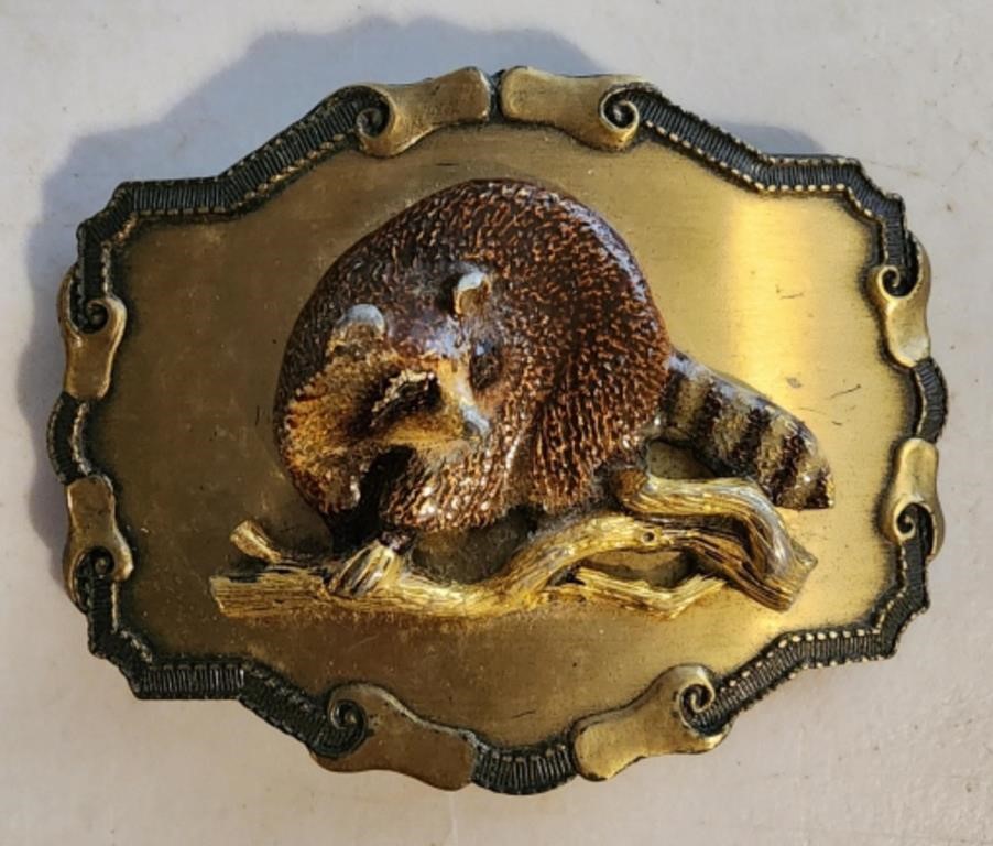 3.5" Racoon belt buckle