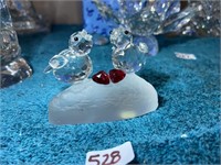 Swarovski Crystal Love Birds With Red Heart