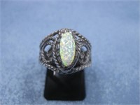 SS VtgHallmarked Opal Ring