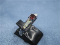 SS Tested Vtg Opal Amethyst Ring