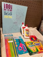 School supplies and colorbook