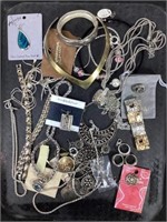 Tray Lot Of Costume Necklaces, Ring, Bracelets
