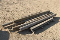 (5) Treated Round Fence Posts, (2) 10Ft X 3" (3)