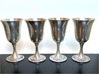 Four Strasbourg Sterling Silver Goblets 'B'