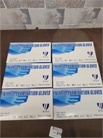 6boxes Nitrile Examination Gloves Size M 100pc per