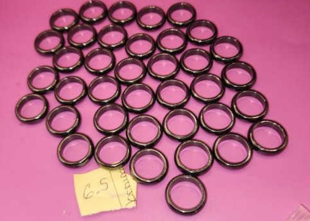 45, size 6.5 Hematite Rings