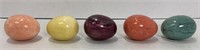 5 Easter Eggs Glass Multicolored