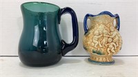 Ceramic Vase And Glass Mug