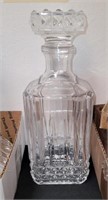 SQUARE PRESSED GLASS DECANTER #1